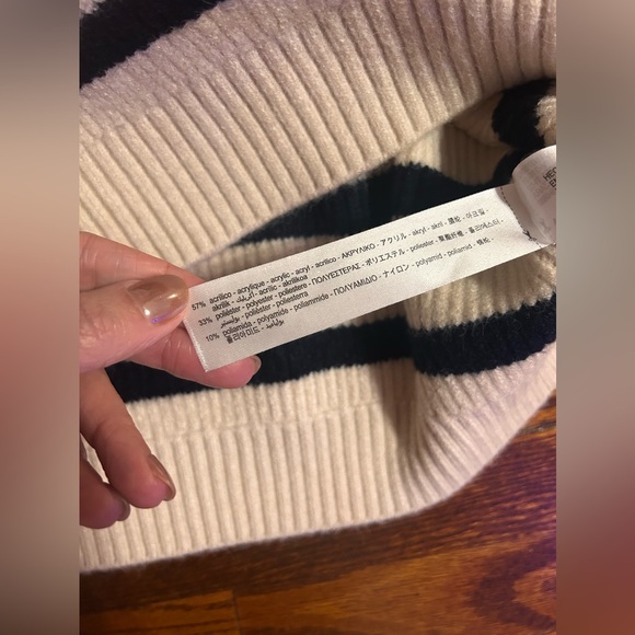 Zara cream and black striped sweater - Picture 6 of 8